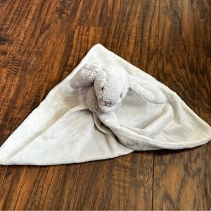 Little Jellycat Baby‎ Gray Bashful Bunny Rabbit Security Blanket Lovey Nunu